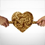 couple resolving issues rope in a heart shape